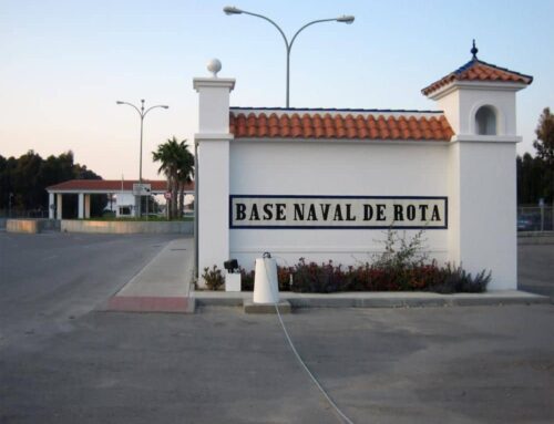 Instalación de iluminación led en la base naval de Rota